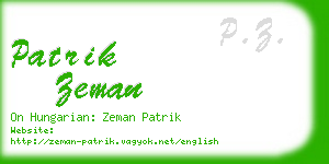 patrik zeman business card
